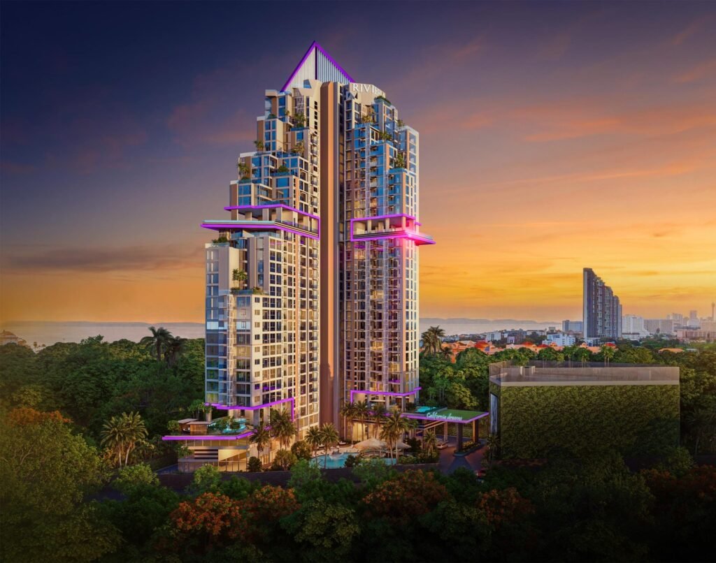הדמיה של פרויקט The Riviera Santa Monica קונדומיניום יוקרתי בחוף ג'ומטיין, פטאיה