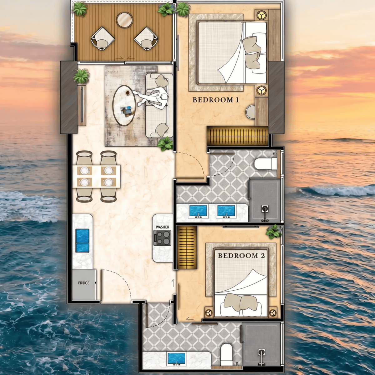 The Riviera California 2 bedrooms