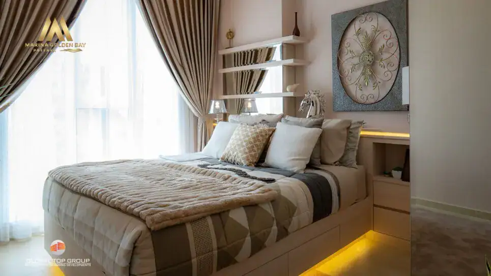Marina Golden Bay Pattaya - 2 Bedrooms Marbella Suite Layout תוכנית דירה 2 חדרי שינה מרינה גולדן ביי פטאיה