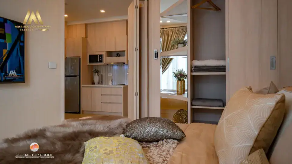 Marina Golden Bay Pattaya - 1 Bedroom Floor Plan תוכנית דירה 1 חדר שינה מרינה גולדן ביי פטאיה
